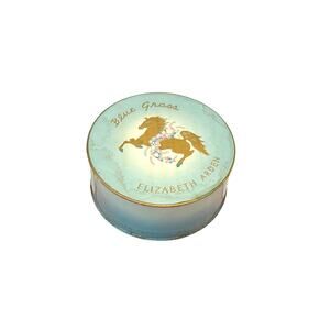 Vintage 1950s Elizabeth Arden Blue Grass Dusting Powder Tin New York